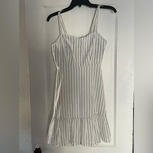 Old Navy White and Blue Striped Midi Dress Summer Fashion